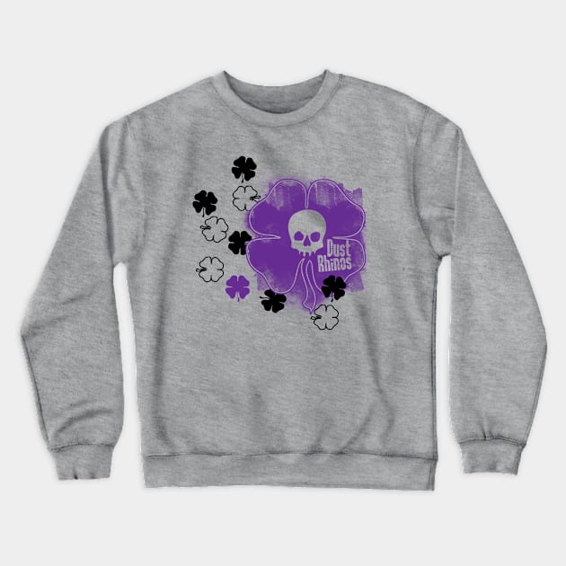 DR Skull and Shamrocks Purple Crewneck Sweatshirt by Dust Rhinos Swag Store